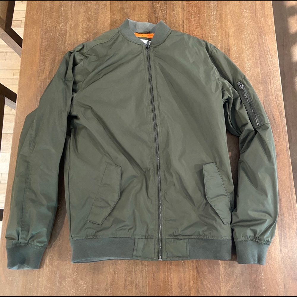 Green bomber jacket